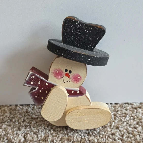 Winter - Snowman Sled Decor - Wood - Picture 4 of 8
